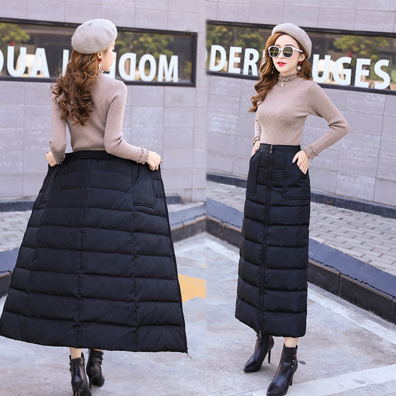 Winter Skirt Women's Autumn and Winter New Thickened Down Cotton Skirt Skirt Winter Mid-length Winter Skirt Winter Long Skirt Simple Winter Skirt Women's Autumn and Winter New Thickened Down Cotton Skirt Skirt Winter Mid-length Winter Skirt Winter Long Skirt Simple