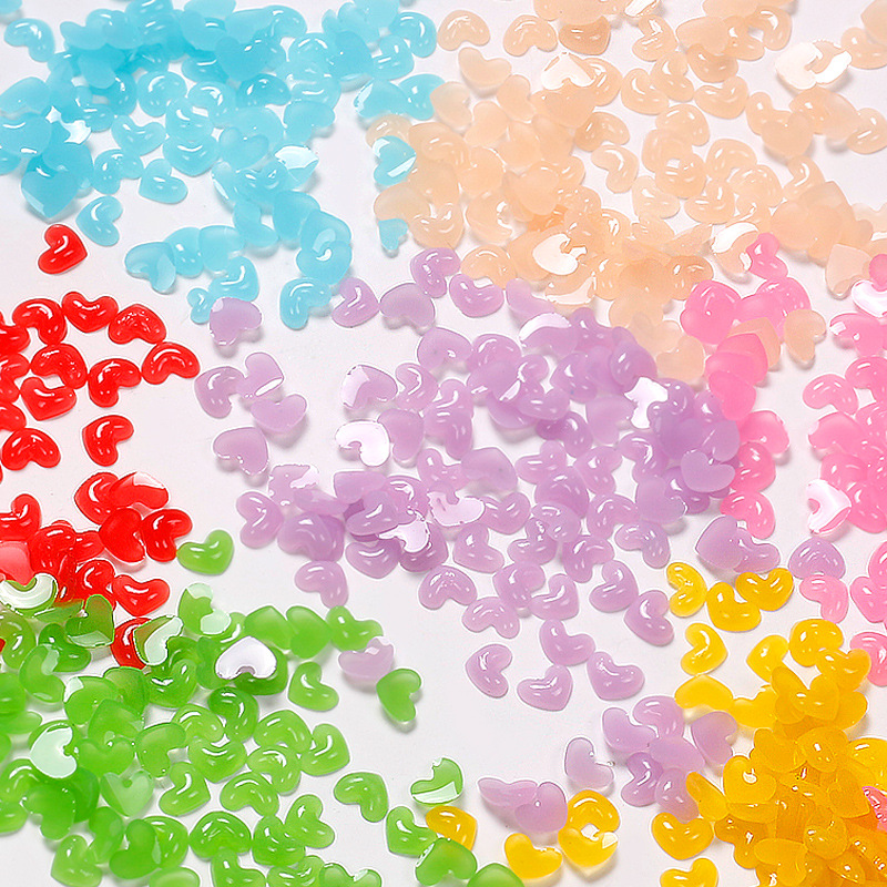 Nuevo amor perforación de uñas resina dulce perforación de uñas dulces perforación de uñas joyería perforación de uñas