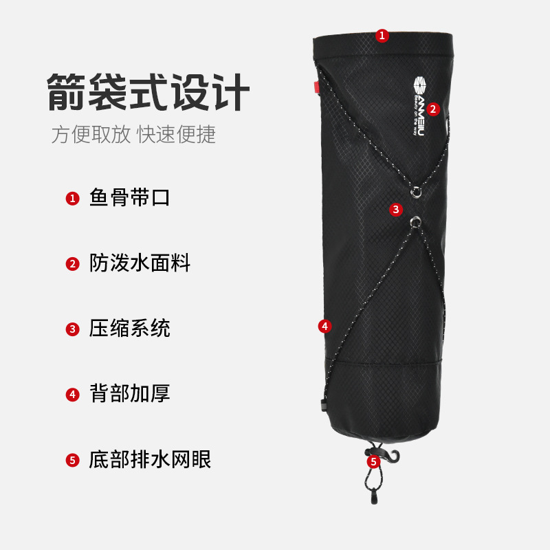 Anmeilu Trekking Pole Cosmetics Bag, Cross-Country Bag, Special Trekking Pole Bag, Lightweight Portable Walking Stick Bag, Backpack Accessories