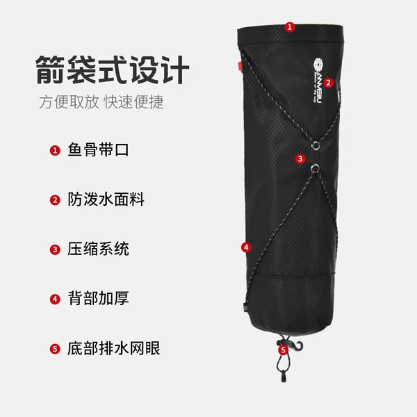 Anmeilu Trekking Pole Cosmetics Bag, Cross-Country Bag, Special Trekking Pole Bag, Lightweight Portable Walking Stick Bag, Backpack Accessories