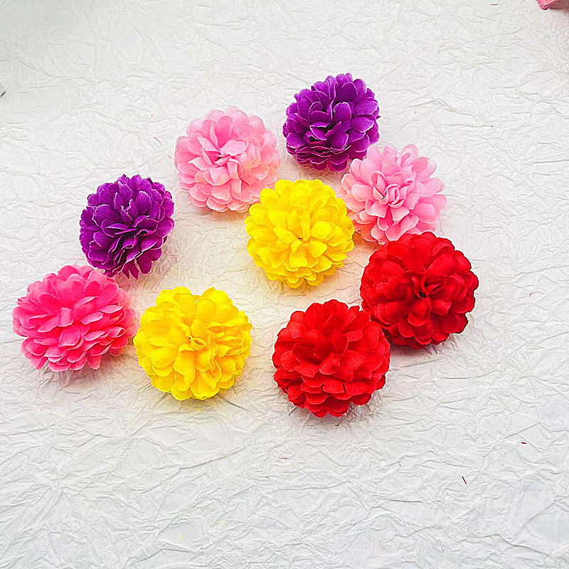 Artificial flowers, handmade flower decorations, 8-layer rounded-edge chrysanthemum flowers, wholesale small flower head ornaments, artificial potted plants for floral arrangements