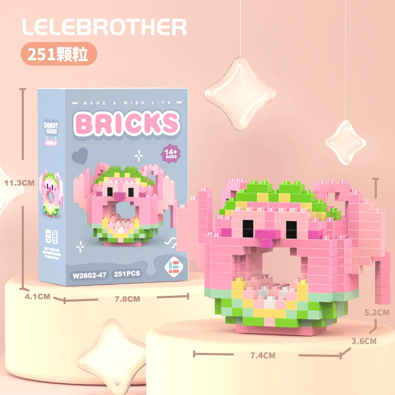 Micro Block Cartoon Figure Set, Micro-Scale Doll (Assorted Random Boxes), Colorful Gift Box