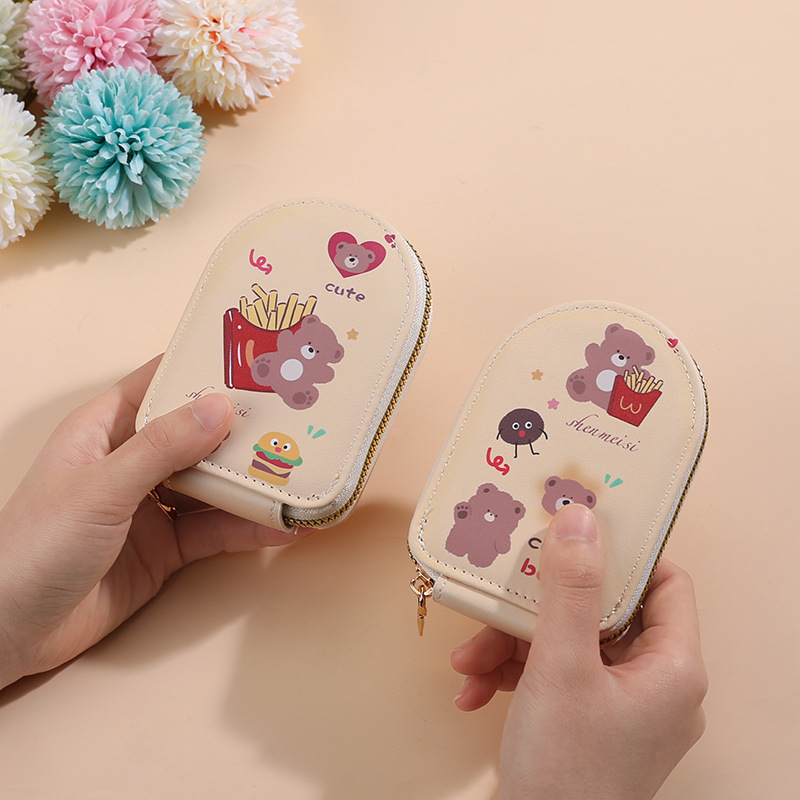 Transfronterizas damas lindas bolsa de tarjetas de órgano de oso bolsa de tarjetas múltiples bolsas de tarjetas de gran capacidad bolsa de tarjetas de almacenamiento