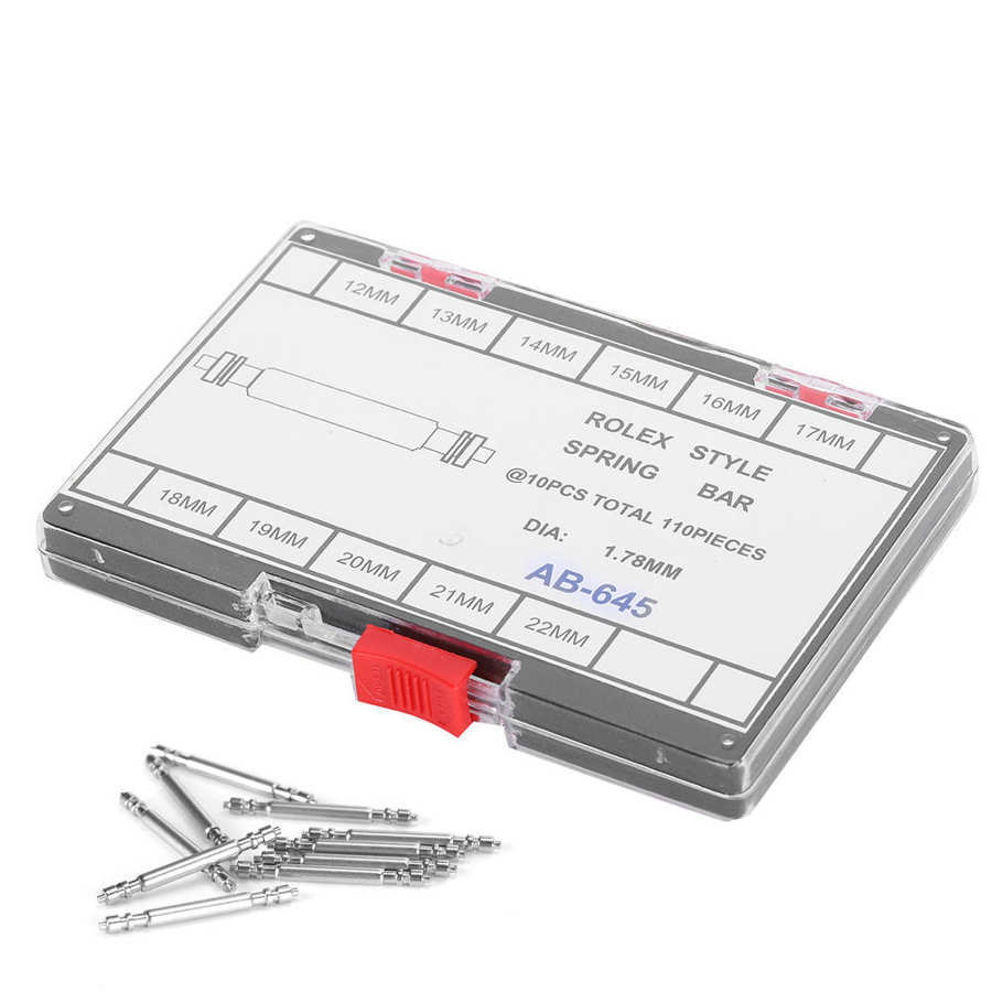 修表配件 AB-645 生耳套装全钢 12-22MM 1.78MM 110PC表轴生耳