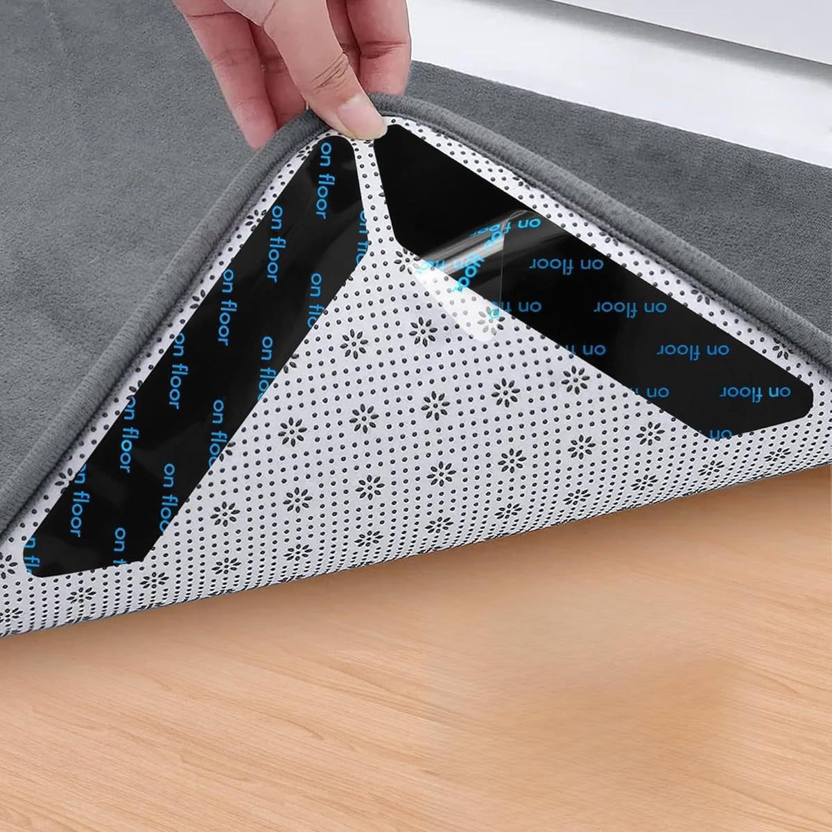 亚马逊地垫防滑贴 撕下无痕pu软胶可以水洗万次重复使用软胶胶带