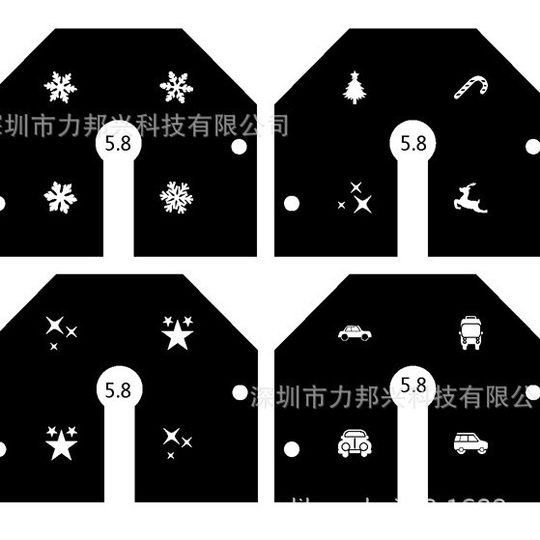 Shenzhen special offer, black and white, snowflake lamp, lawn lamp, film