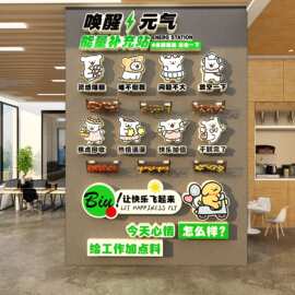 能量糖果补给站元气文化办公室氛围布置墙贴纸装饰心灵加油茶水间