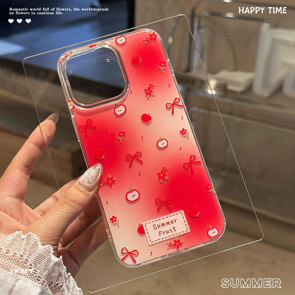 TechGlobe TechGlobe New Bowknot Compatible With 16 Stand Protective IPhone 15 Pro Creative Red IMD Phone Case_voghion.com