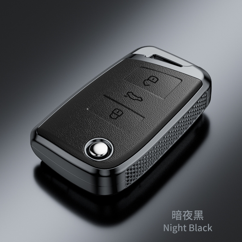 SuitabLe for VoLkswagen Sagitar Tiguan L Lavida Santana Bora Tanyue Passat Nappa Pattern FashionabLe Key Cover