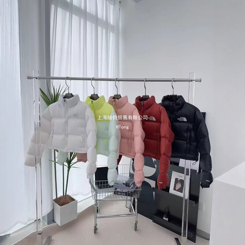 Tnf High Version Kendall Short Spliced down Jacket Women's Versatile Winter Three-Proof Warm Stand-Up Collar Jacket Women