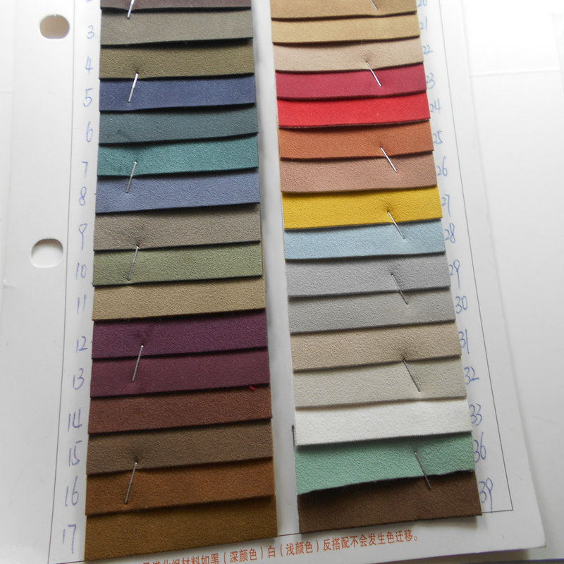 加厚起绒底羊巴革PU 绒面环保羊巴人造革鞋材箱包手袋服装革面料