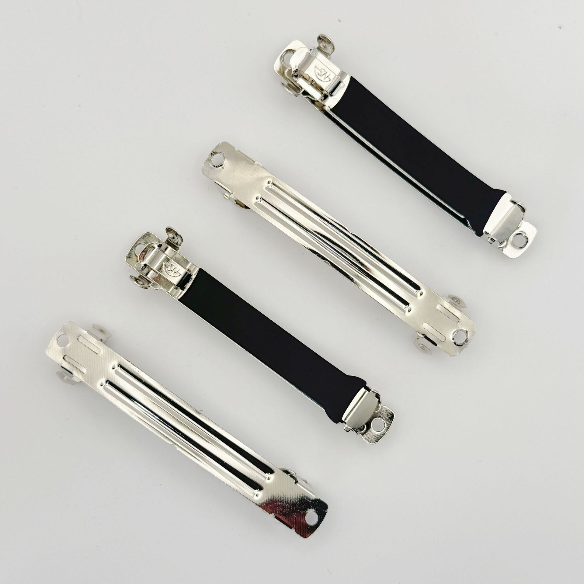 8cm宽三片弹簧夹韩国NS蝴蝶结DIY材料红铜KC金自动夹韩版新品热销