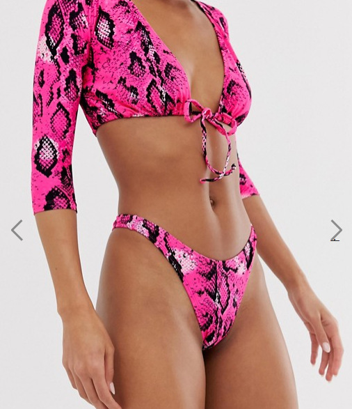 snakeskin print sexy swimsuit NSHL38188