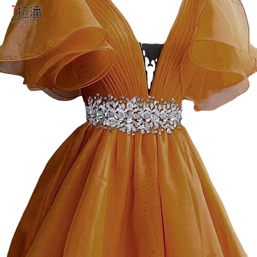 Youlapan thin pattern flower alloy handmade accessories slimming girdle bride wedding dress rhinestone belt SH349