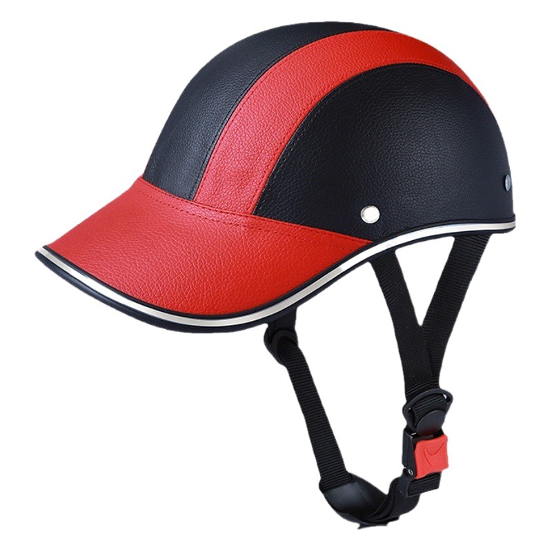 Verano medio casco Harley cuatro estaciones montando gorra de béisbol casco de verano casquillo de pico de pato transpirable ligero retro medio casco bicicleta de los hombres