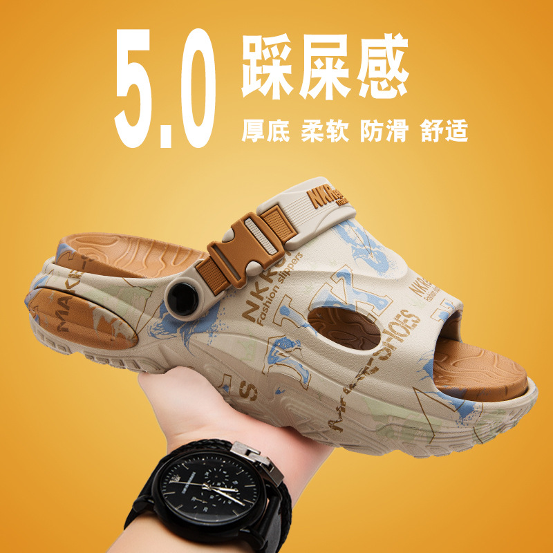 Sandalias ropa de verano para hombres, zapatillas deportivas y de ocio, sandalias de playa de doble uso para conducción al aire libre para hombres