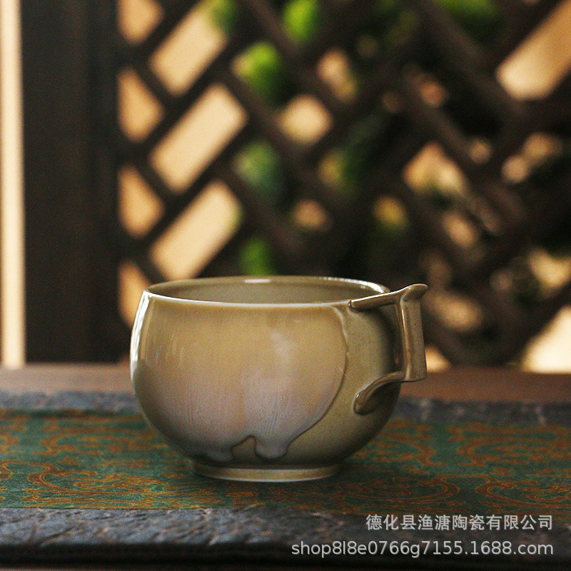 跨境专供仿古柴烧陶瓷咖啡杯粗陶茶盏家用文人茶室陶瓷窑变杯子|undefined