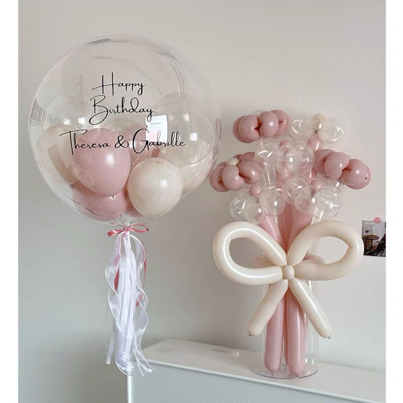 New Twilight Pink Rose Balloon Bouquet Photo Taking Certificate Valentine's Day Proposal Confession Birthday Party Scene Layout
