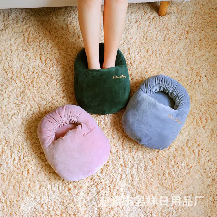 暖脚宝充电式加厚保暖鞋子布套源头工厂简约防滑暖宝宝暖脚神器