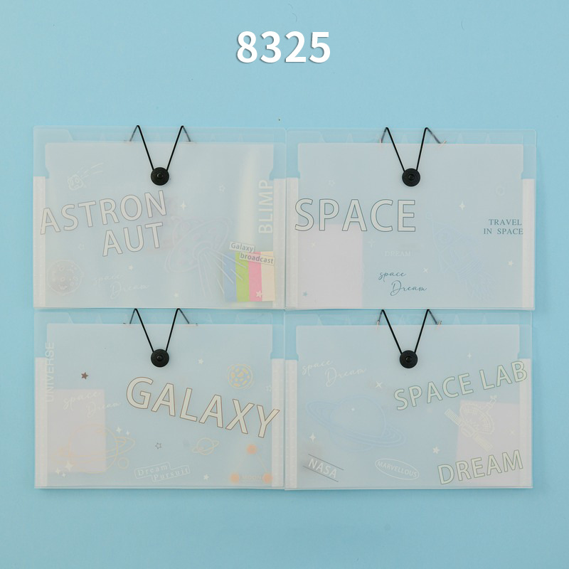 Carpeta de órgano de patrón 8 bolsas de almacenamiento a4 estudiantes de gran capacidad de carpeta de papel de prueba multicapa de clasificación de datos en el viento image 13