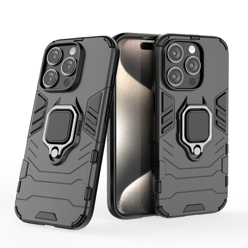 Cross-Border Applicable Apple 16Promax Phone Case Iphone15 14 Xr 7 Ring Anti-Drop Protective Cover Full Coverage