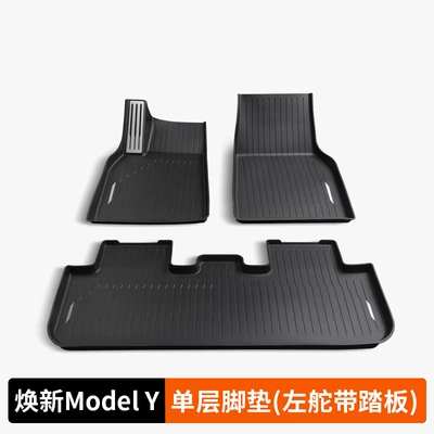 Modelə uyğun ayaqaltı Tesla Model Y Floor Mats Model - renewed-model-y-single-layer-floor-mats-left-hand-drive-with-pedal
