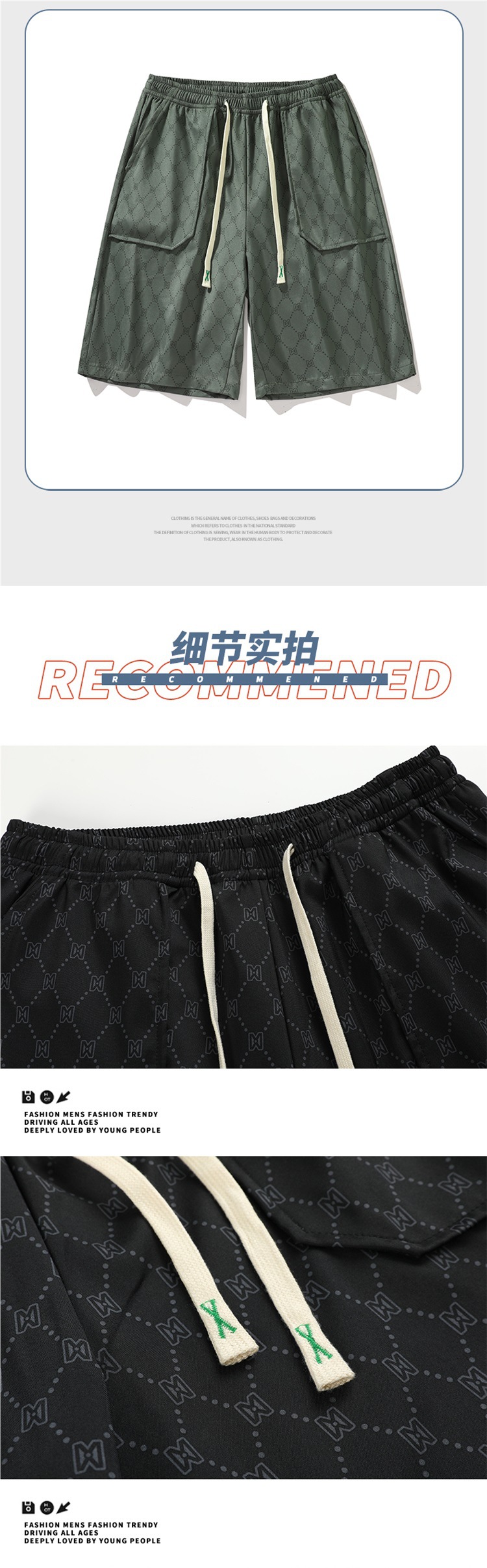 2023 nouveau short imprimé complet pour hommes été nouvelle marque de mode mince American Beachwear large_voghion.com