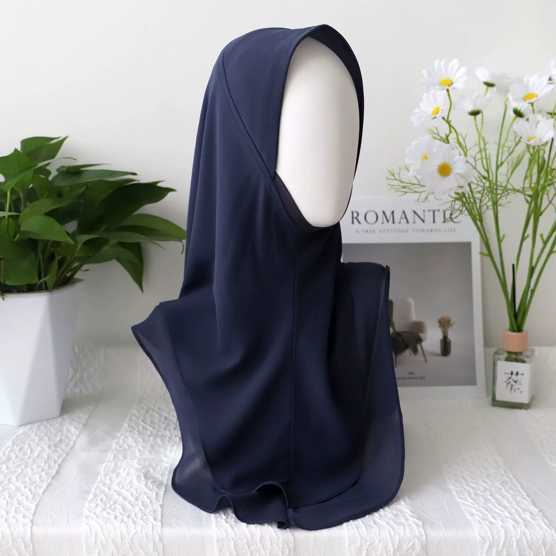 Scarf chiffon breathable comfortable, one size, multi-color hijab style