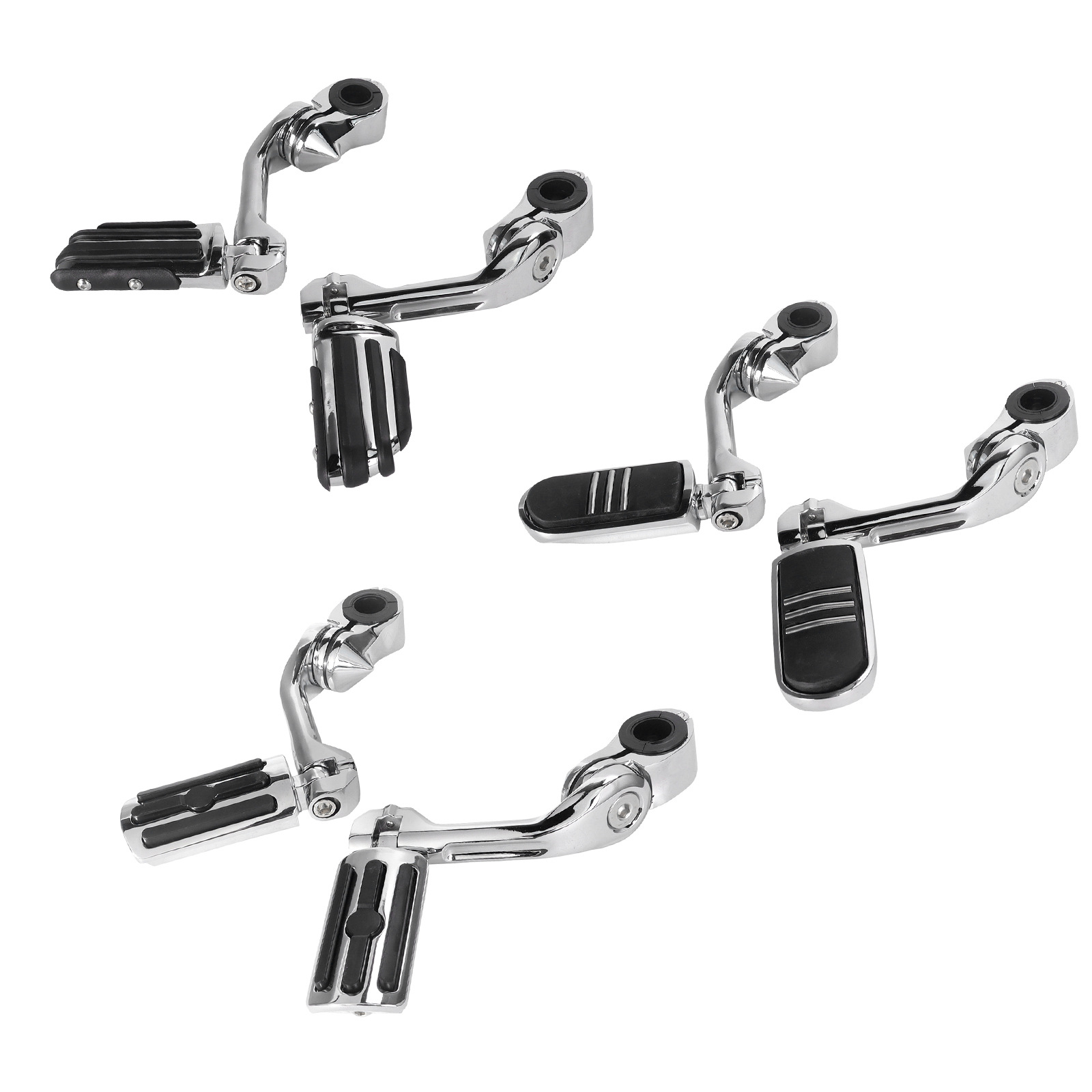 Motorcycle Footrest Combination Long Footrest Bracket Harley Road King Fat Boy Bumper Footrest Guard Bar Rest Bracket