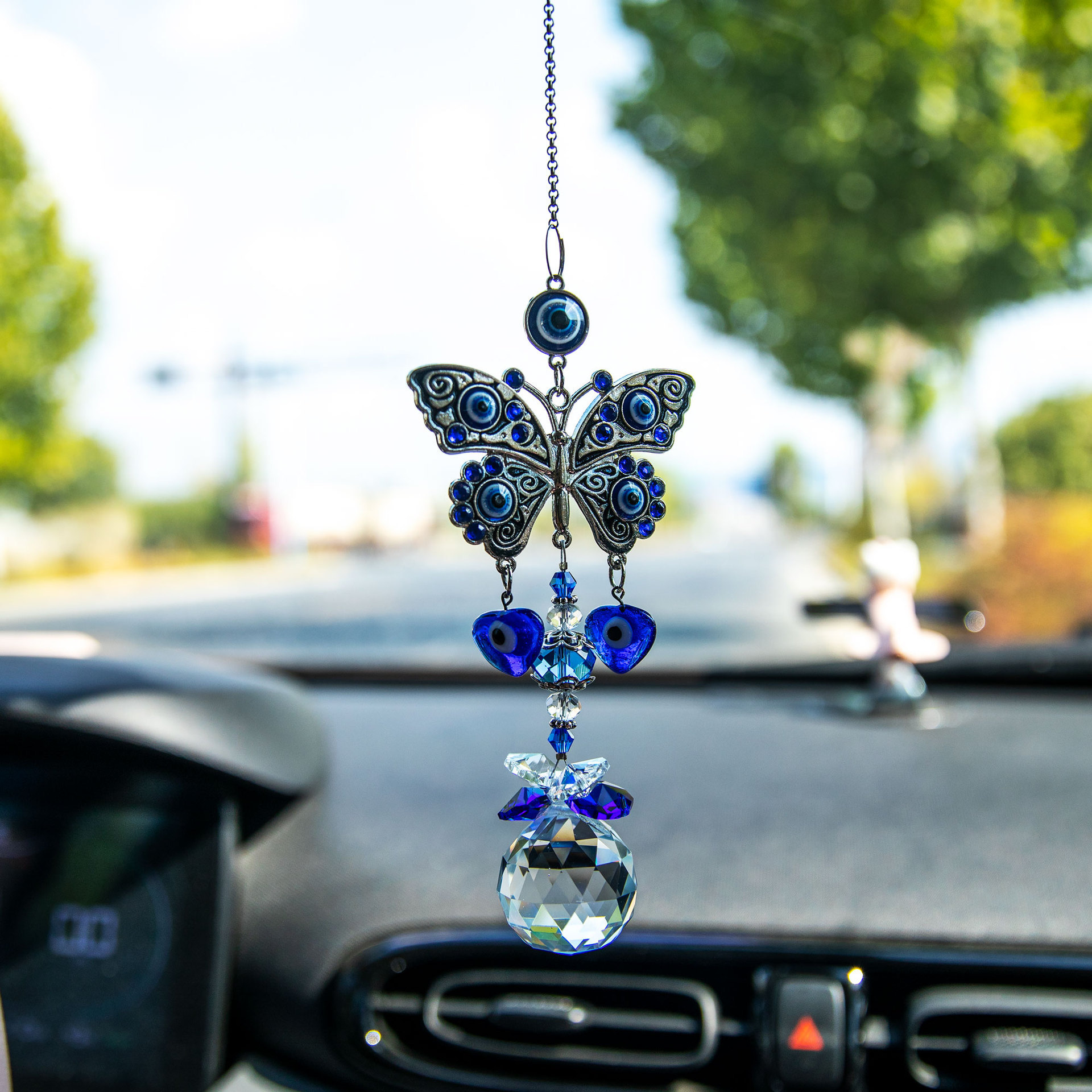 Retro Devil's Eye Butterfly Artificial Crystal Pendant Artificial Decorations display picture 2