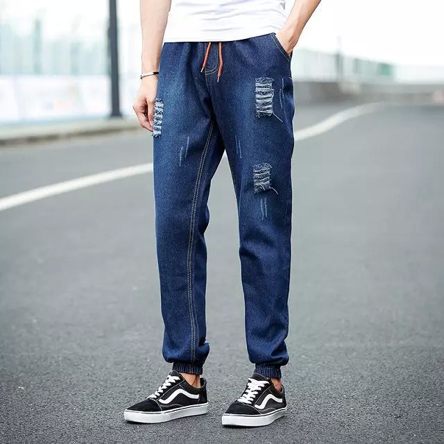 Men's Ripped Youth Jeans Men's Korean Style Spring Men's Jeans Small Leg Loose Harem Pants Casual Pants Men's Ripped Youth Jeans Men's Korean Style Spring Men's Jeans Small Leg Loose Harem Pants Casual Pants
