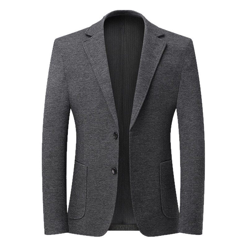 Áo vest nam phom ôm nhẹ, hai lớp lót bông dày dặn, co giãn, không cần ủi, giặt máy được — thanh niên màu xám