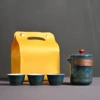 Blue ancient rhyme one pot of three cups-little yellow bag