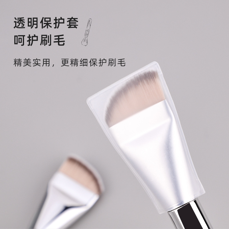升级款斜头扁头粉底化妆刷超薄无痕不吃粉单只装超软毛美妆工具|undefined