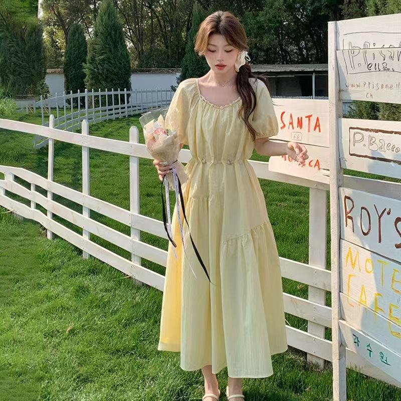 甜辣碎花海边吊带连衣裙女2025夏季新款复古收腰显瘦不规则短裙女|undefined