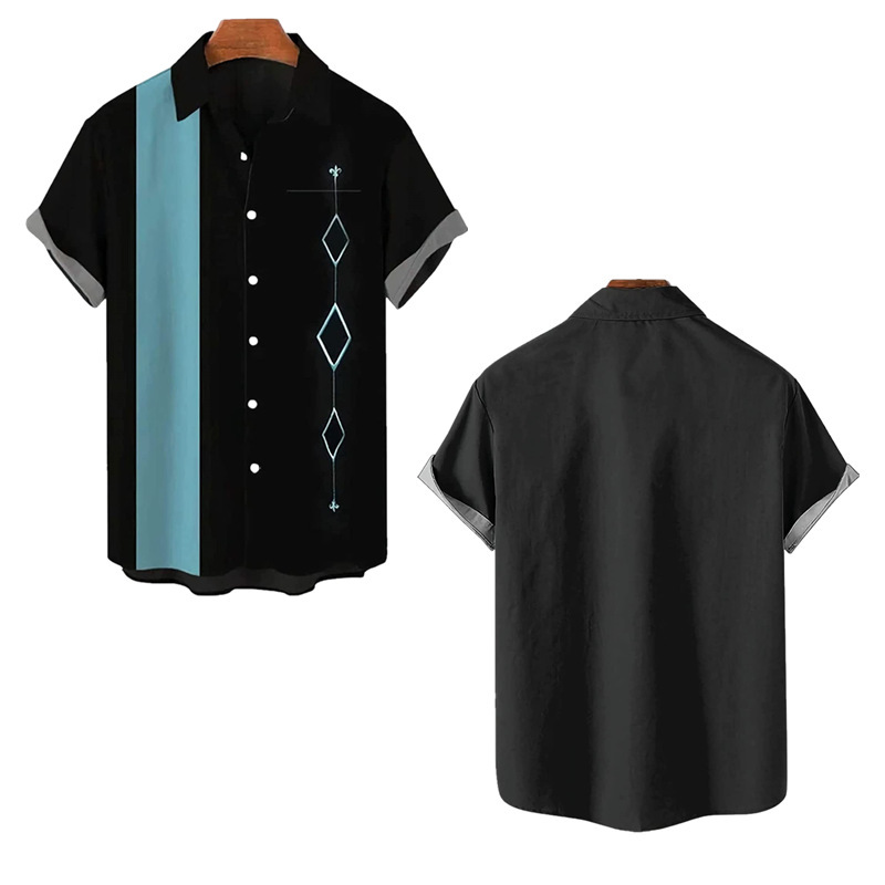 Hermosas camisas de verano de gran tamaño para hombres de estilo de Hong Kong con impresión digital, camisas casuales de manga corta, ventas directas de fábrica para hombres