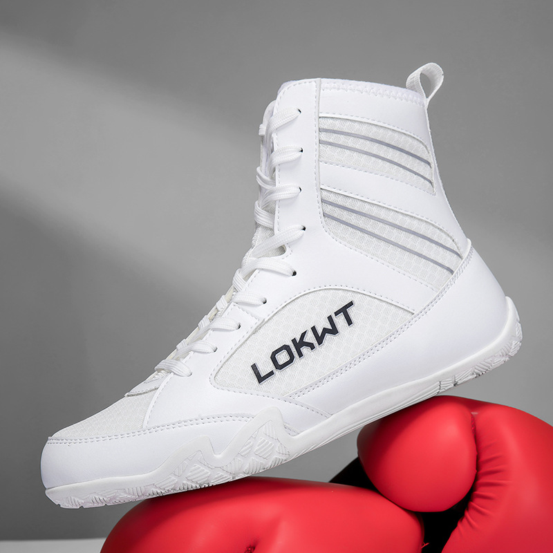 Boxing shoes, men's and women's wrestling shoes, Sanda shoes, high-top boots, professional competition fighting shoes, professional training sports shoes, cross-border