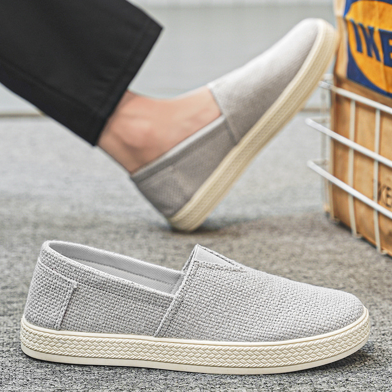 Casual Shoes Men's Breathable Cloth Shoes Low-top Fisherman Shoes Canvas Shoes Sneakers Men's Slip-on Loafers Cloth Shoes Trendy