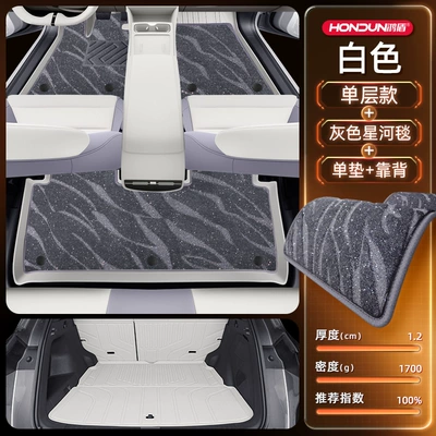Ev Car Modified Interior – Modelə uyğun ayaqaltı - 212t01-mg42026-model-package-model-white-tpe-gray-galaxy-blanket-trunk-single-cushion-backrest-cushion