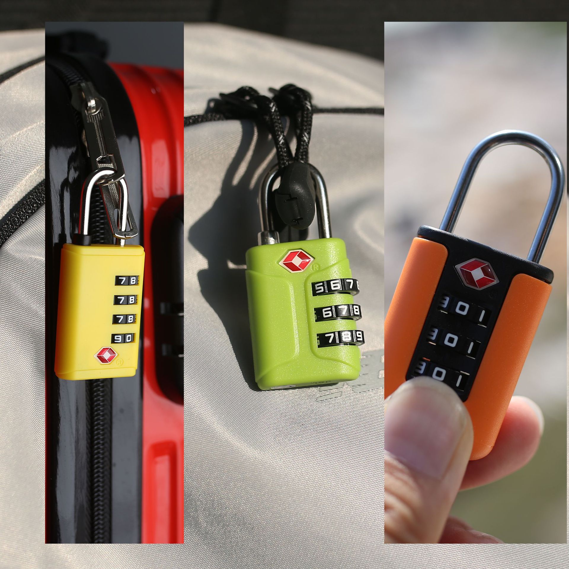 [Impuestos incluidos] Recordatorio de desbloqueo TSA Cerradura de aduana Cerradura ABS Equipaje Armario de gimnasio Candado de contraseña Cerradura de contraseña