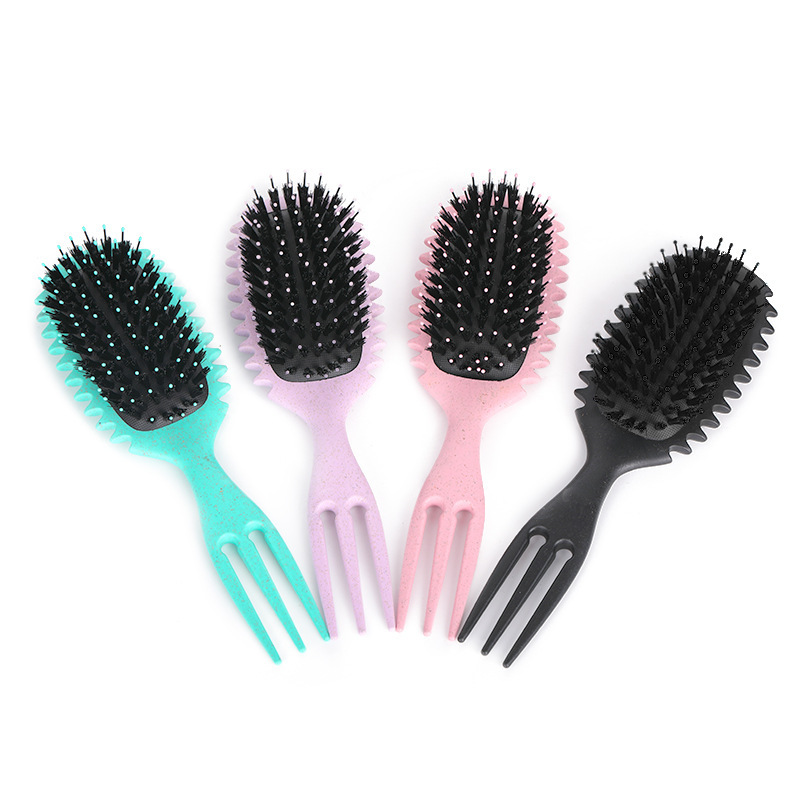 クロスボーダー三叉カーリーヘアマッサージコーム、ヘアスタイリングコーム、エアバッグエアクッションコーム、ウェーブコーム、ふわふわヘアブラシ、滑らかヘアコーム|undefined