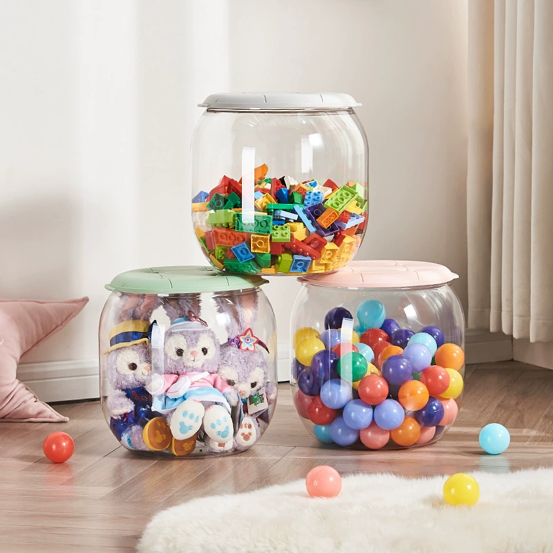 Детская креативная прозрачная многофункциональная игрушка табурет для хранения домашних толстых плюшевых игрушек табурет для закусок