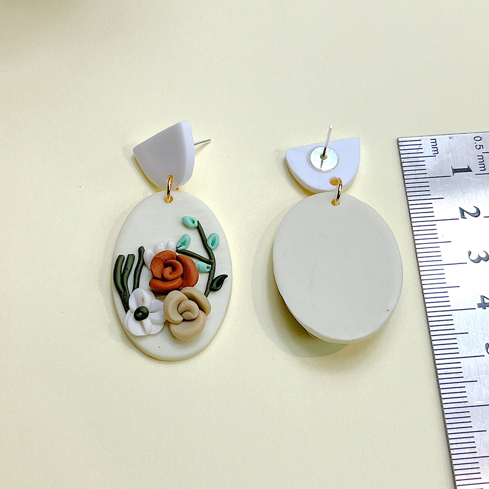 Simple Style Flower Soft Clay Stoving Varnish Women's Drop Earrings 1 Pair display picture 18