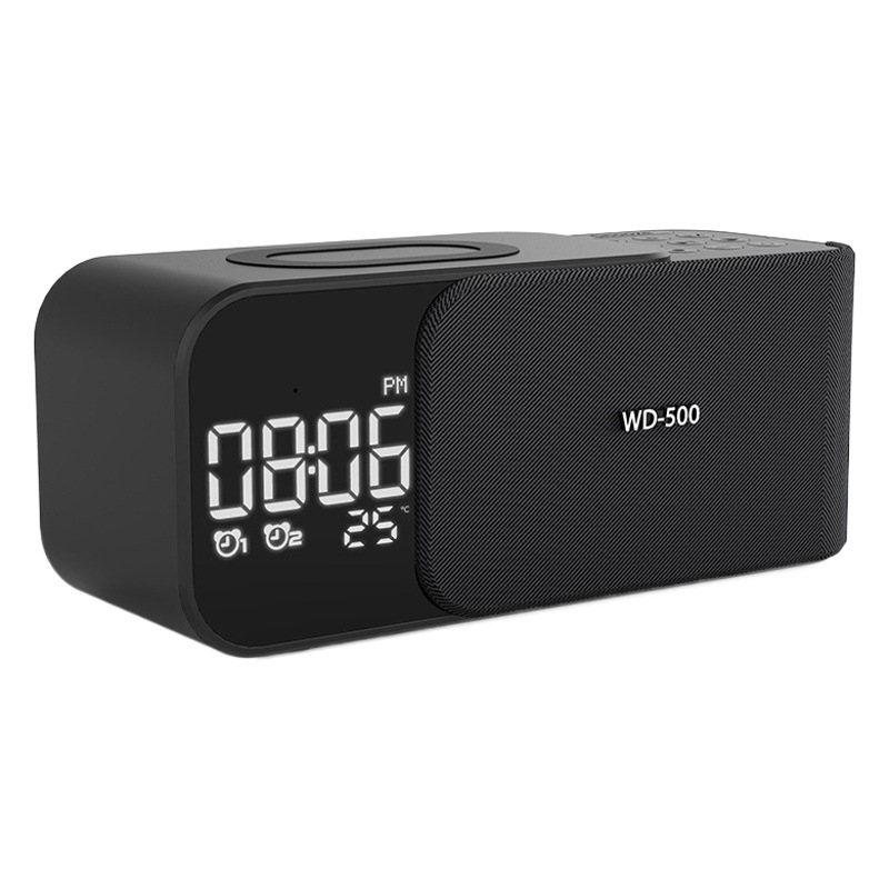 2025 Modelo privado Cargador inalámbrico Altavoz Bluetooth transfronterizo Altavoz Bluetooth Reloj Reloj Reloj despertador dual Altavoz Cargador inalámbrico
