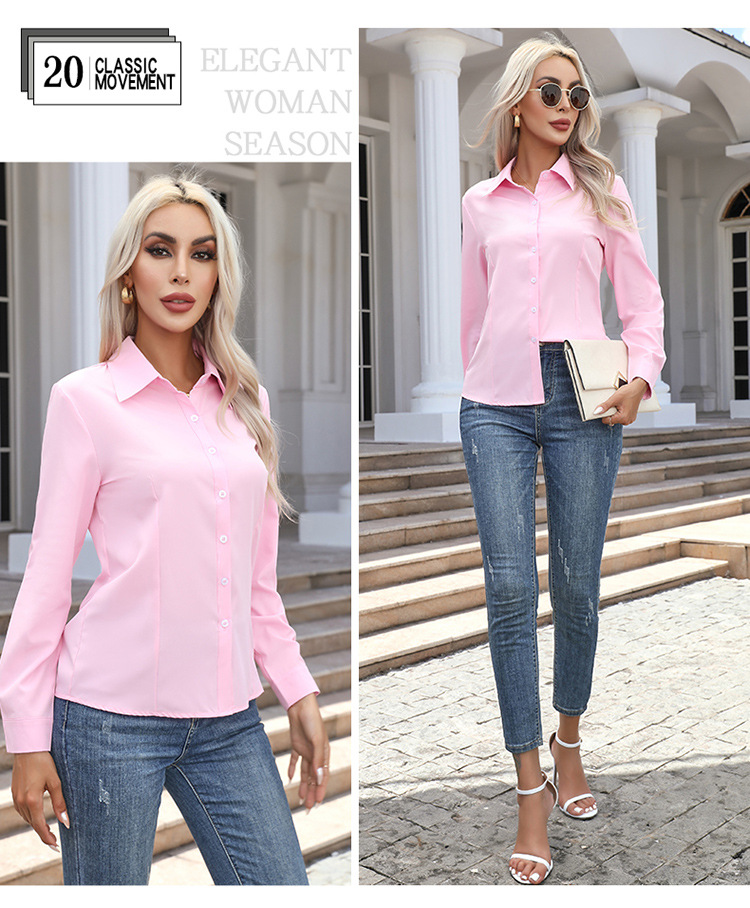 Women's Blouse Long Sleeve Blouses Casual Streetwear Solid Color display picture 7