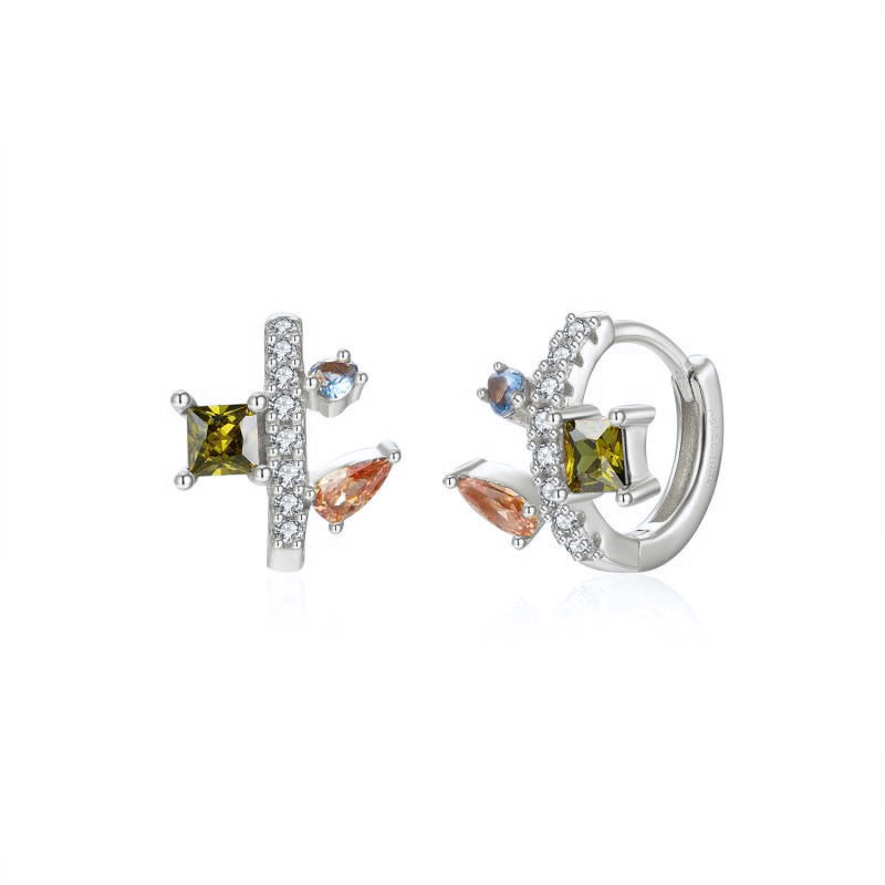 Artificial Gemstones Inlay Material Earrings Classification Wedding, Travel, Birthday, Festival Occasion Copper Material Fashion Geometric Copper Artificial Gemstones Earrings