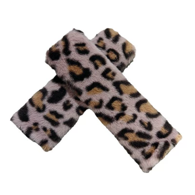 Color Long Fur Shoulder Pads, Child Seat belt shoulder pad