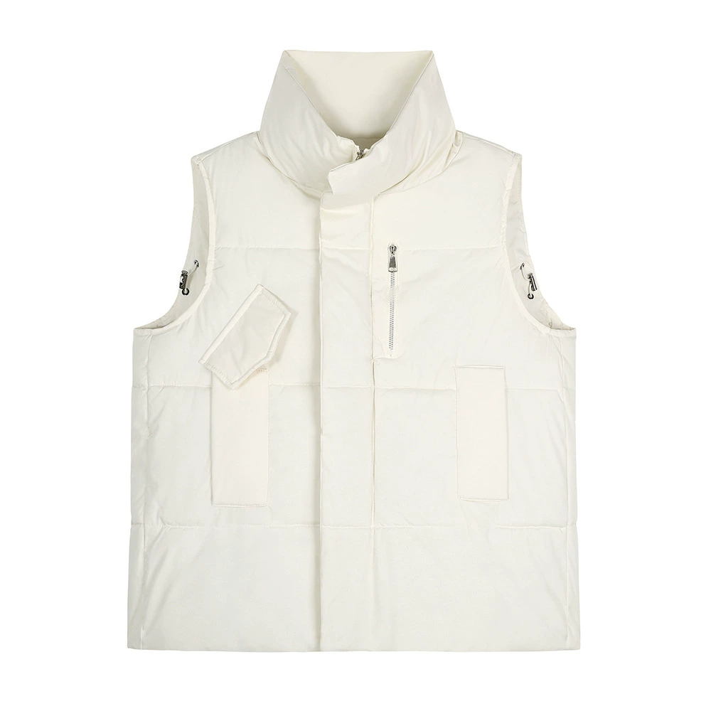 Down jacket, vest, loose straight fit, plus size