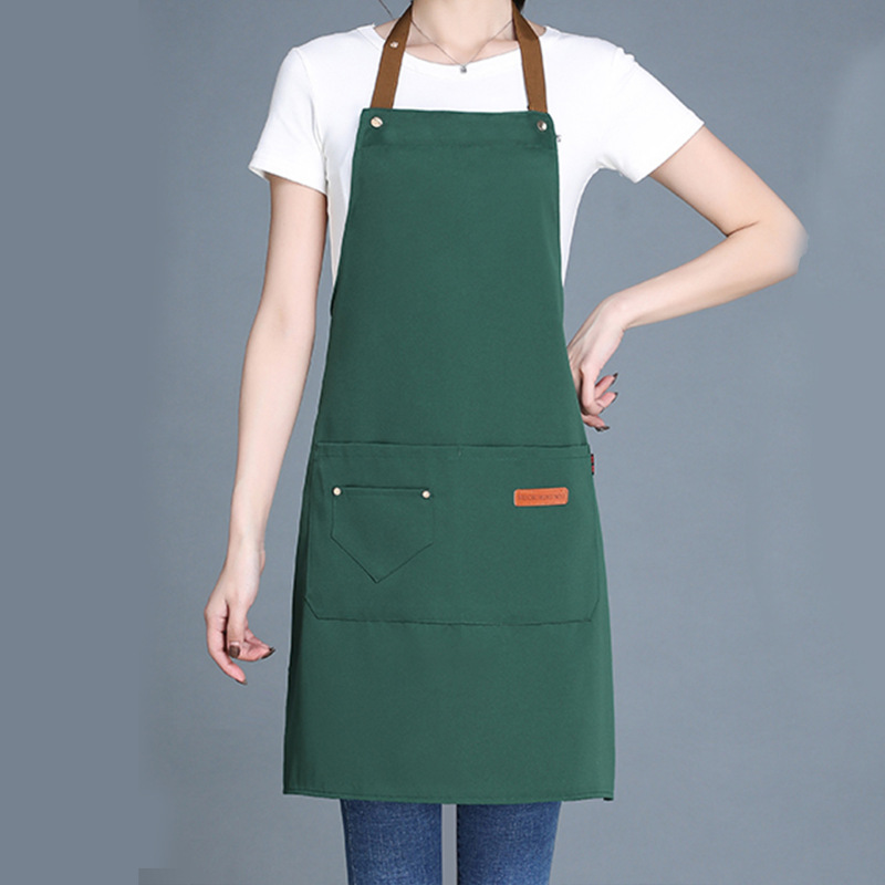 ケータリング用エプロン、カスタマイズされたロゴプリント、キッチン防水・耐油ウェイター作業服、ホルターネックロングエプロン|undefined