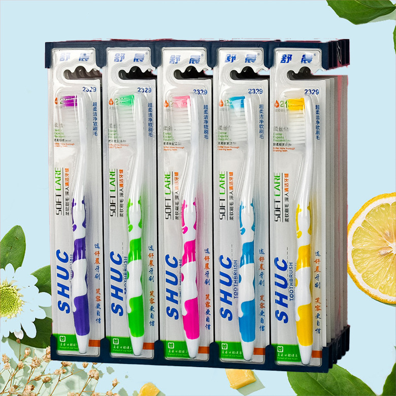 舒晨2329牙刷卡通成人牙刷 细丝软毛呵护牙龈 成人牙刷 加厚款